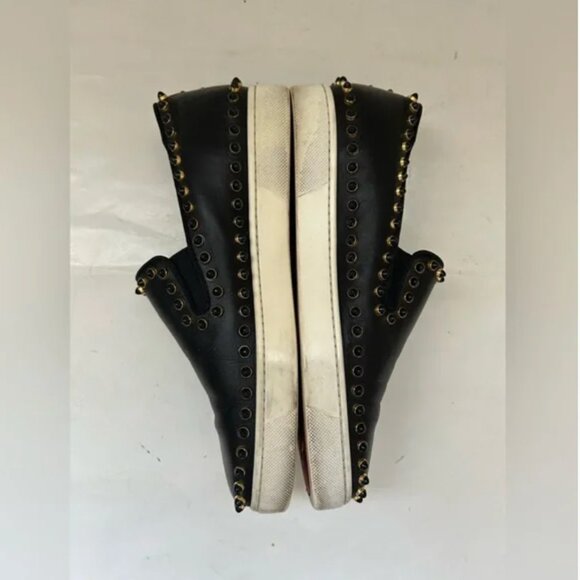 Christian Louboutin Authentic Studded Loafers Black Leather shoes sz 38.5 US 8.5 - Picture 10 of 14